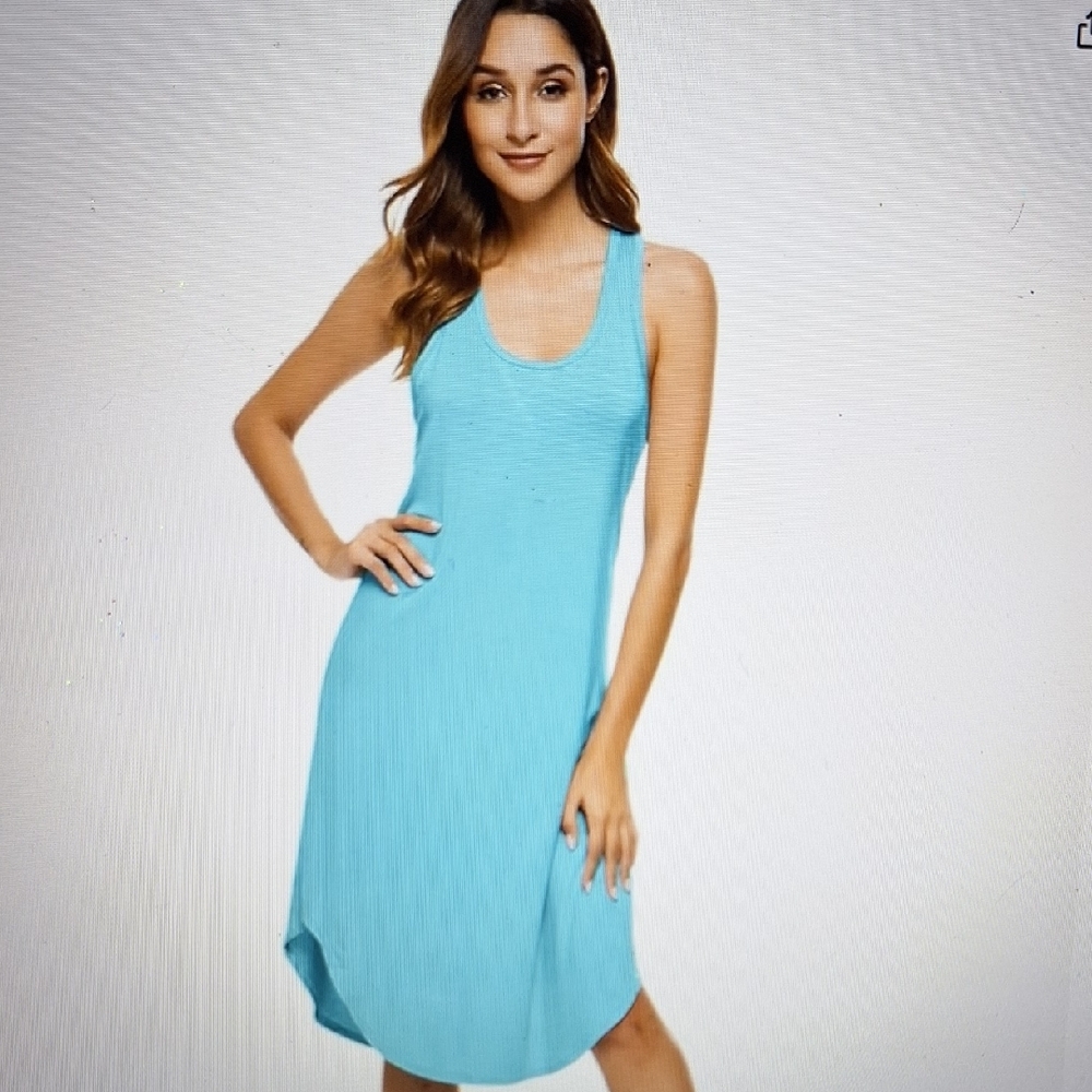 Sleeveless Aqua Racerback Nightgown